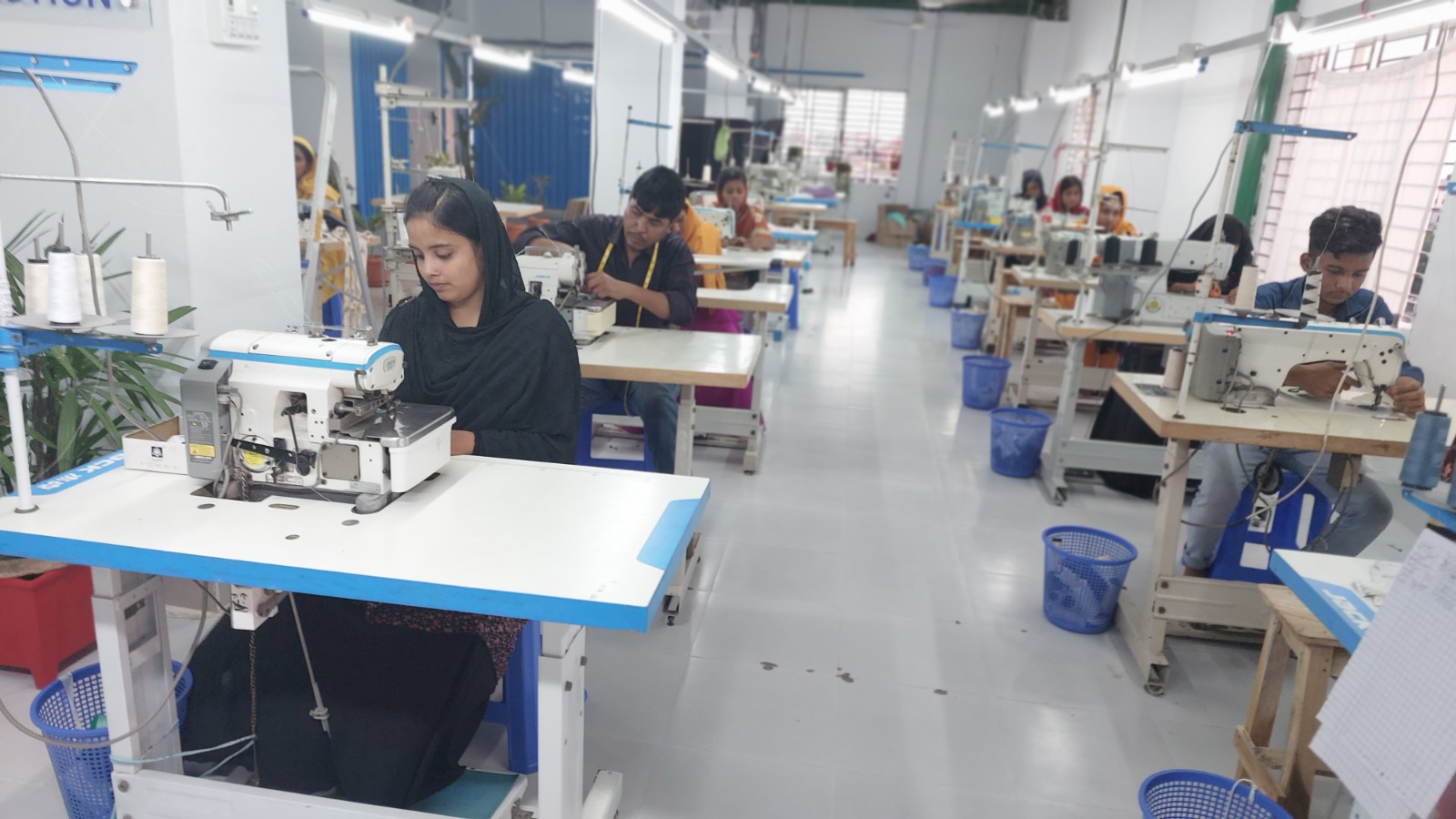 Skilled seamstresses working on apparel production Brandex Sourcing Bangladesh factory