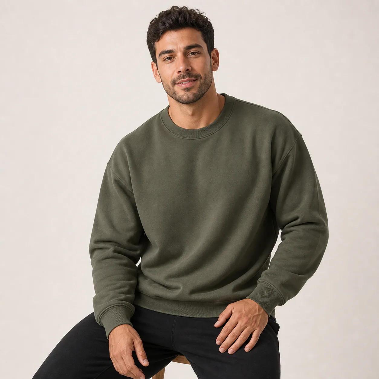 Custom heavy fleece crewneck sweatshirt by Brandex Sourcing Bangladesh, custom sweatshirt manufacturer.