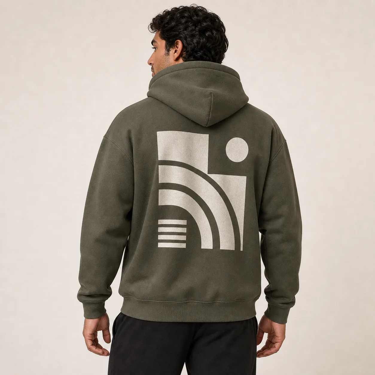 Custom pullover hoodie with large back print by Brandex Sourcing Bangladesh, private label back print hoodie supplier.