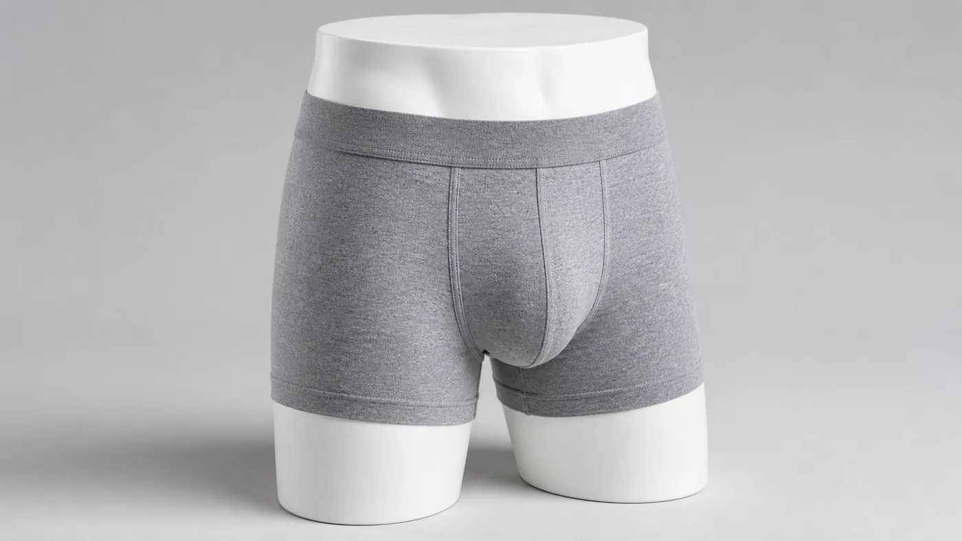 Mens combed cotton boxer brief fit display by Brandex Sourcing Bangladesh underwear manufacturer.
